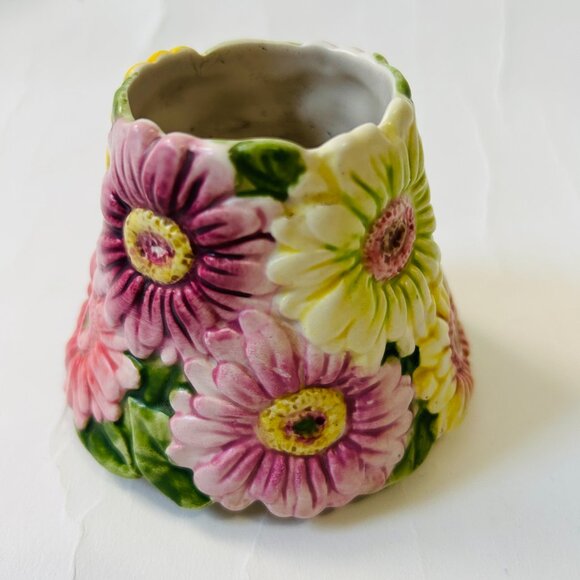 Yankee Candle Top Ceramic Floral shade Gerbera Daisy Flowers colorful - Picture 3 of 9